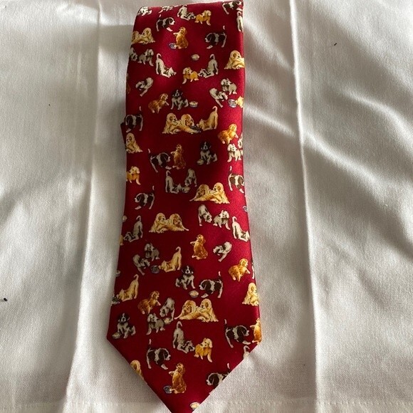 All the puppies!  Armani cravatte.  Made in Italy.  100% silk. - Picture 1 of 6